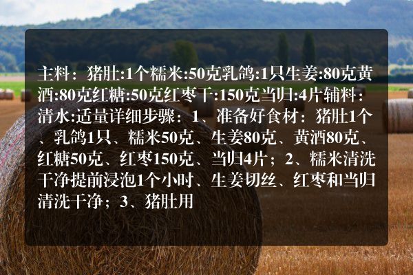 猪肚鸽子咋样煲汤